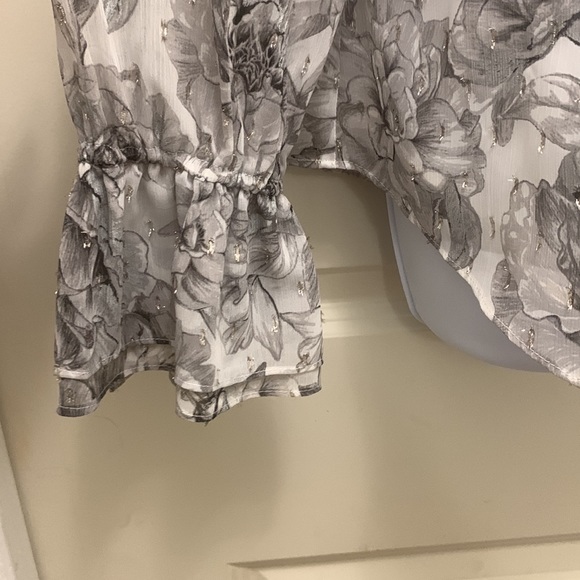 WHBM Sz.10 floral great/white printed blouse - Picture 5 of 14